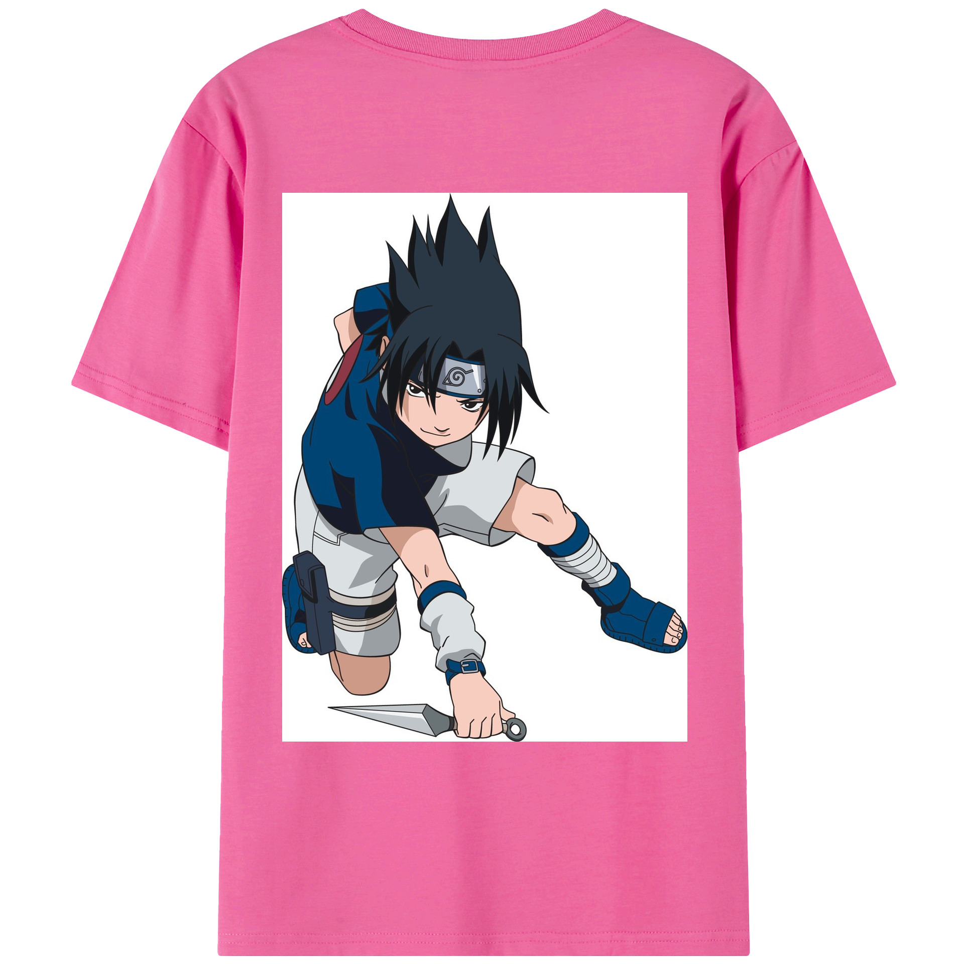 （画像用） NARUTO -ナルト- うちは サスケ Uchiha Sasuke レディース半袖Tシャツ(バックプリント)